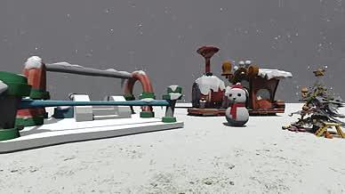 2K雪人背景视频视频的预览图